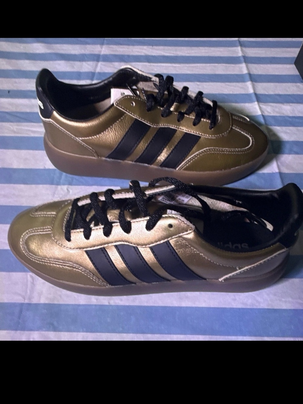 Adidas Samba Decon Lux Black Gold Sneakers Men 9 Women 10